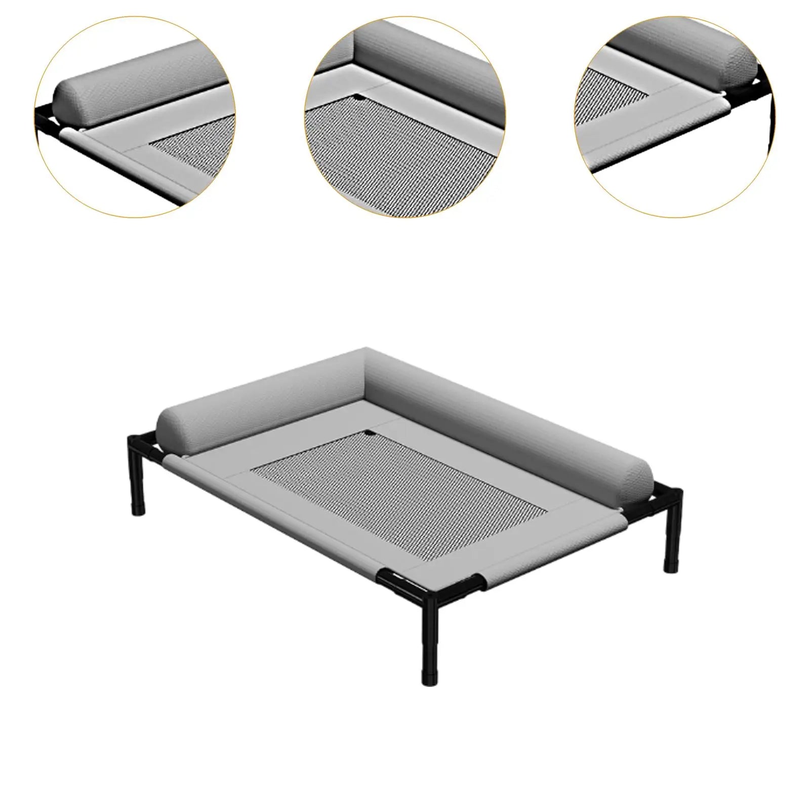 Elevated Cooling Dog Bed Outdoor Raised Cat Bed Pet Washable Raised Bed Hammock Cat Bed for Cats Dogs Breathable Colth Bed