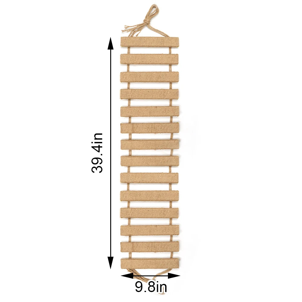 39.4" Cat Bridge for Cage Sisal Rope Ladder Wooden Pet Furniture Kitten Step Scratcher Toys Scratching Post Tree Cat Accessories