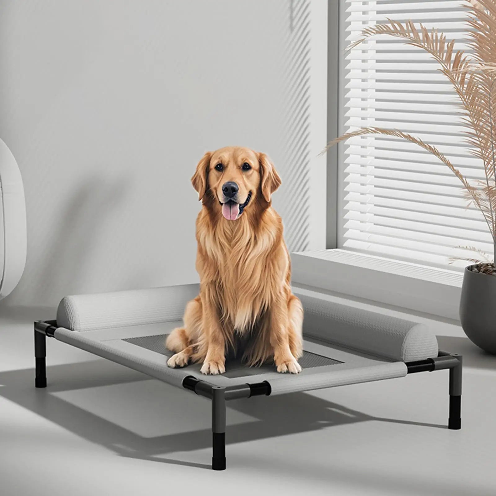 Elevated Cooling Dog Bed Outdoor Raised Cat Bed Pet Washable Raised Bed Hammock Cat Bed for Cats Dogs Breathable Colth Bed