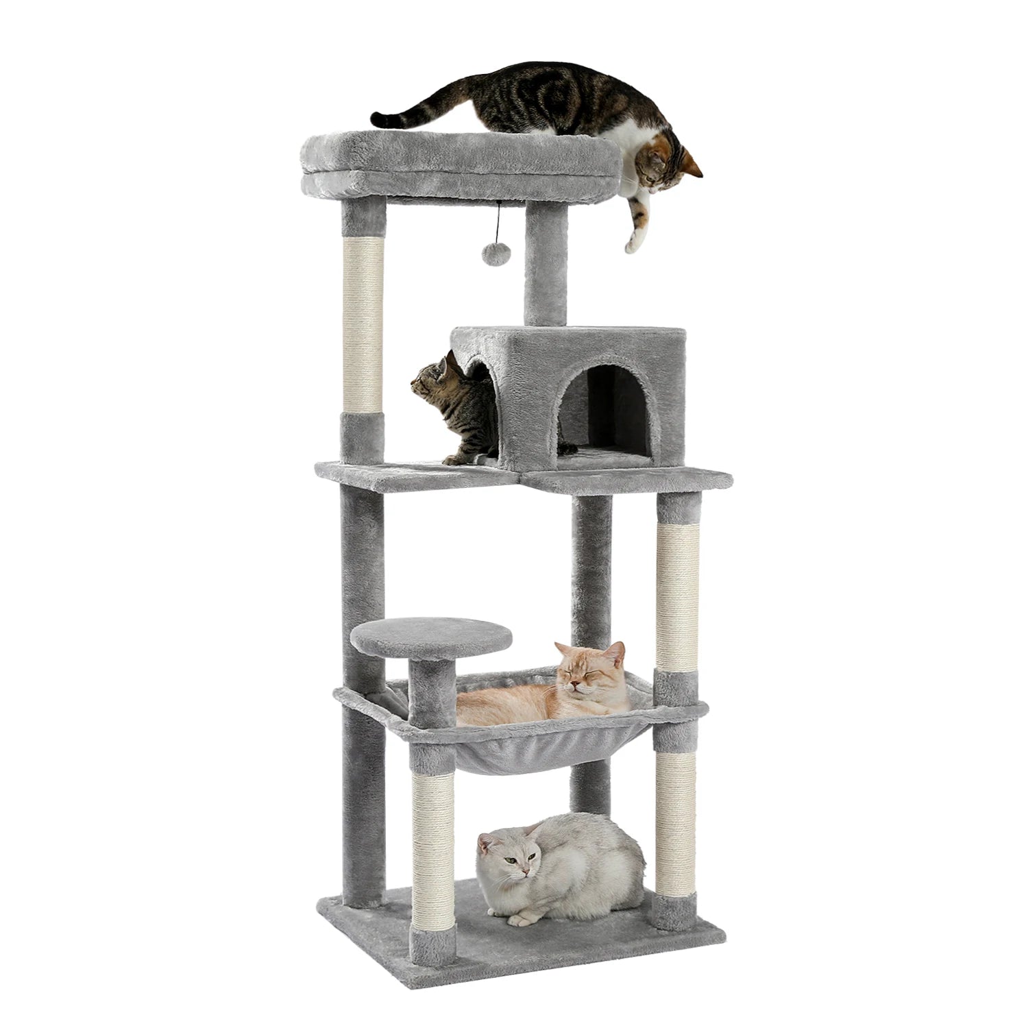 Free Shipping  Multi-Level Cat Tree For Cats With Cozy Perches Stable Cat Climbing Frame Cat Scratch Board Toys Cat Furniture