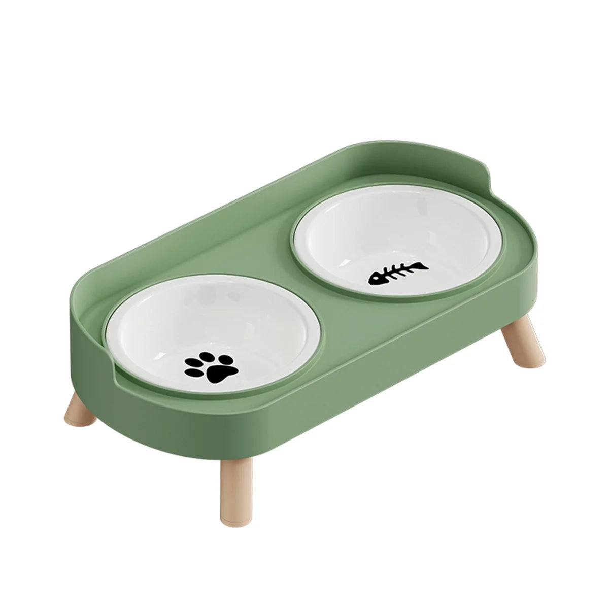 A Colorful Dopamine Pet Double Bowl Fashion Feeding Large Capacity Stainless Steel Dog Bowl Drinking Water Neck Cat Double Bowl