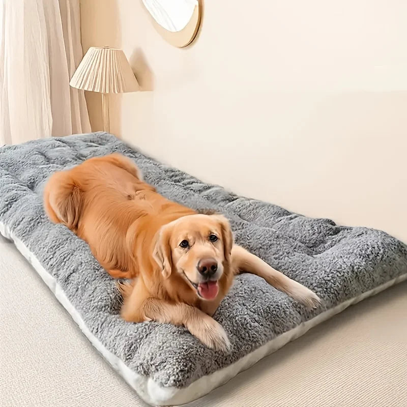 Extra Large Soft Polyester Plush Dog Bed Sofa Thickened Dog Pet Bed For Large Dog Dog Crate Mat Bed