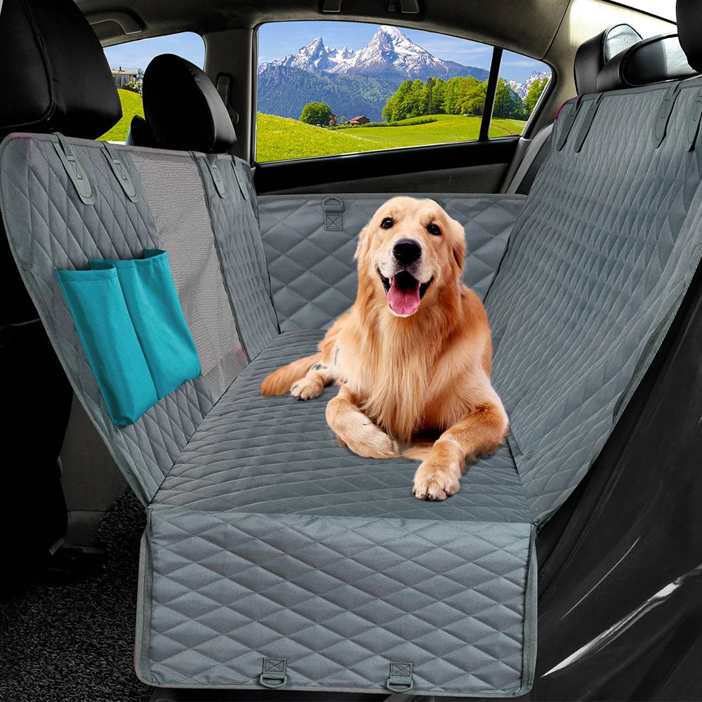 Dog Carriers Waterproof Rear Back Pet Dog Car Seat Cover Mats Hammock Protector with Safety Belt for Car and Large SUVs, Trucks
