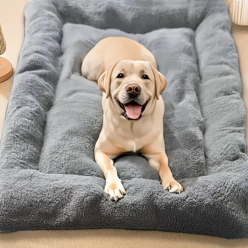Extra Large Soft Polyester Plush Dog Bed Sofa Thickened Dog Pet Bed For Large Dog Dog Crate Mat Bed