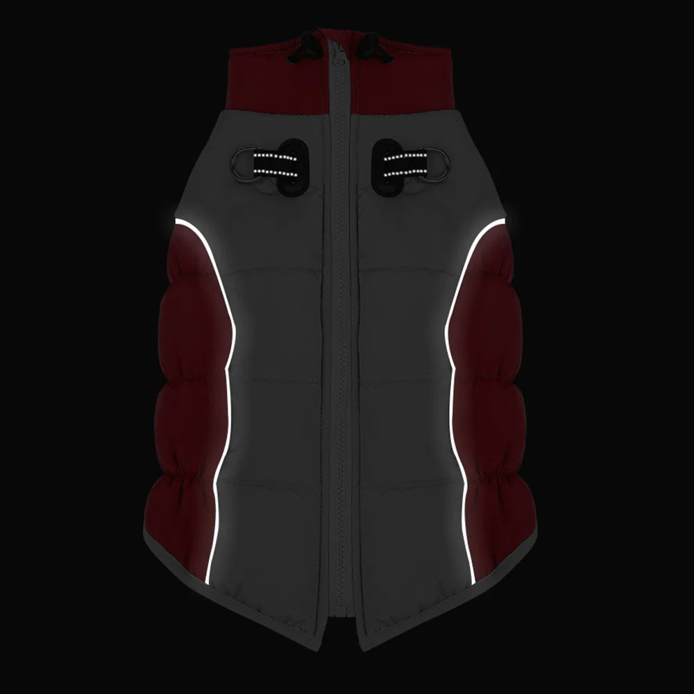 Warm Dog Jackets for Small Dogs, Dogs Winter Coat with Harness Built in, Reflective Pet Puppy Jacket, Waterproof Windproof