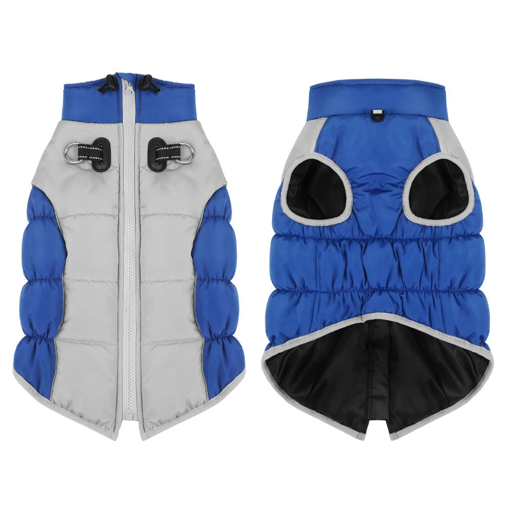 Warm Dog Jackets for Small Dogs, Dogs Winter Coat with Harness Built in, Reflective Pet Puppy Jacket, Waterproof Windproof