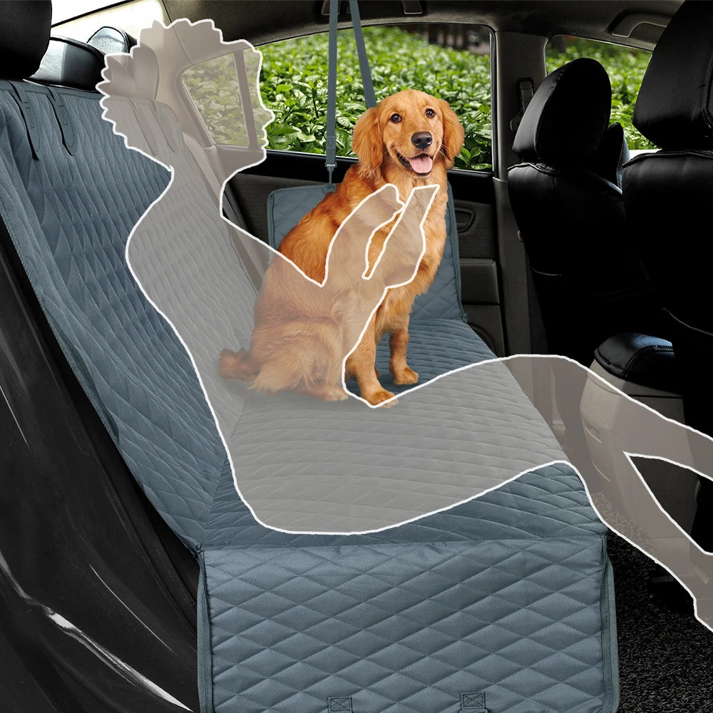 Dog Carriers Waterproof Rear Back Pet Dog Car Seat Cover Mats Hammock Protector with Safety Belt for Car and Large SUVs, Trucks