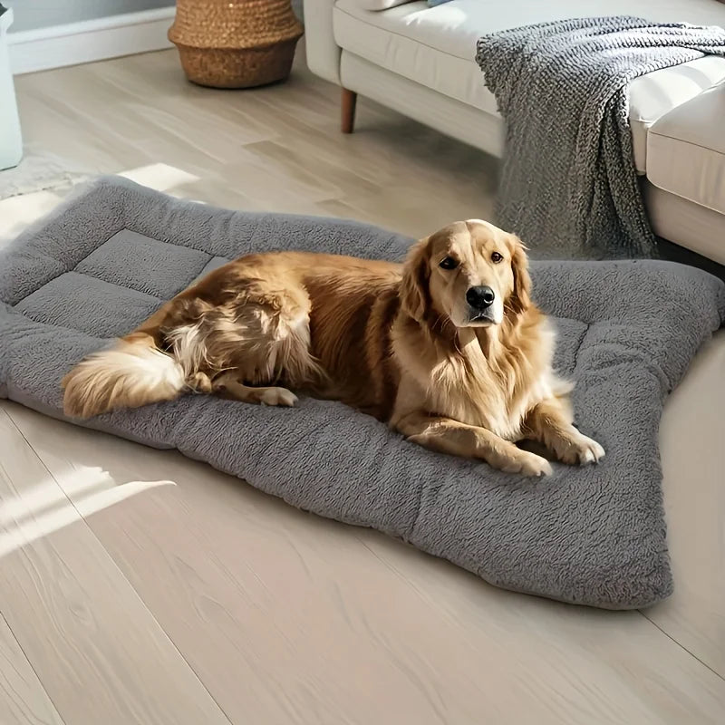Extra Large Soft Polyester Plush Dog Bed Sofa Thickened Dog Pet Bed For Large Dog Dog Crate Mat Bed